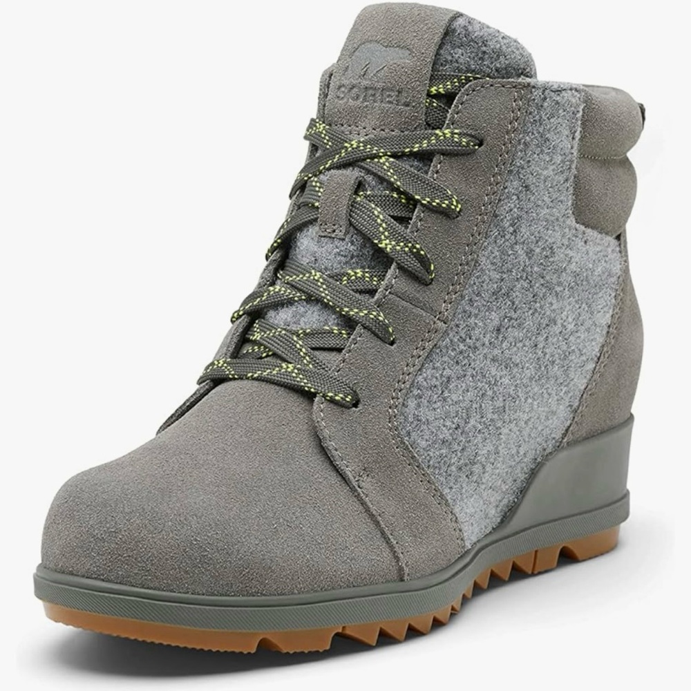 Grey Sorel Evie Lace Ankle Boots Size 9 NWT